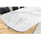 Invicta Stół PAPILLON rozkładany ceramiczny optyka marmuru białego 180-220-260cm / 45177