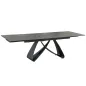 Invicta Stół INFINITY rozkładany ceramiczny optyka marmuru rdzawa czerń 180-220-260cm / 45182