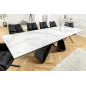 Invicta Stół INFINITY rozkładany ceramiczny optyka marmuru białego 180-220-260cm / 45180