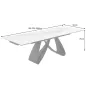 Invicta Stół INFINITY rozkładany ceramiczny optyka marmuru białego 180-220-260cm / 45180