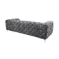 Invicta Chesterfield Sofa 3-osobowa MODERN BAROCK ciemnoszary aksamit 240cm / 41134