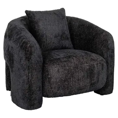 Fotel wypoczynkowy Milania piękny czarny (Be Lovely 17 Black) - Richmond