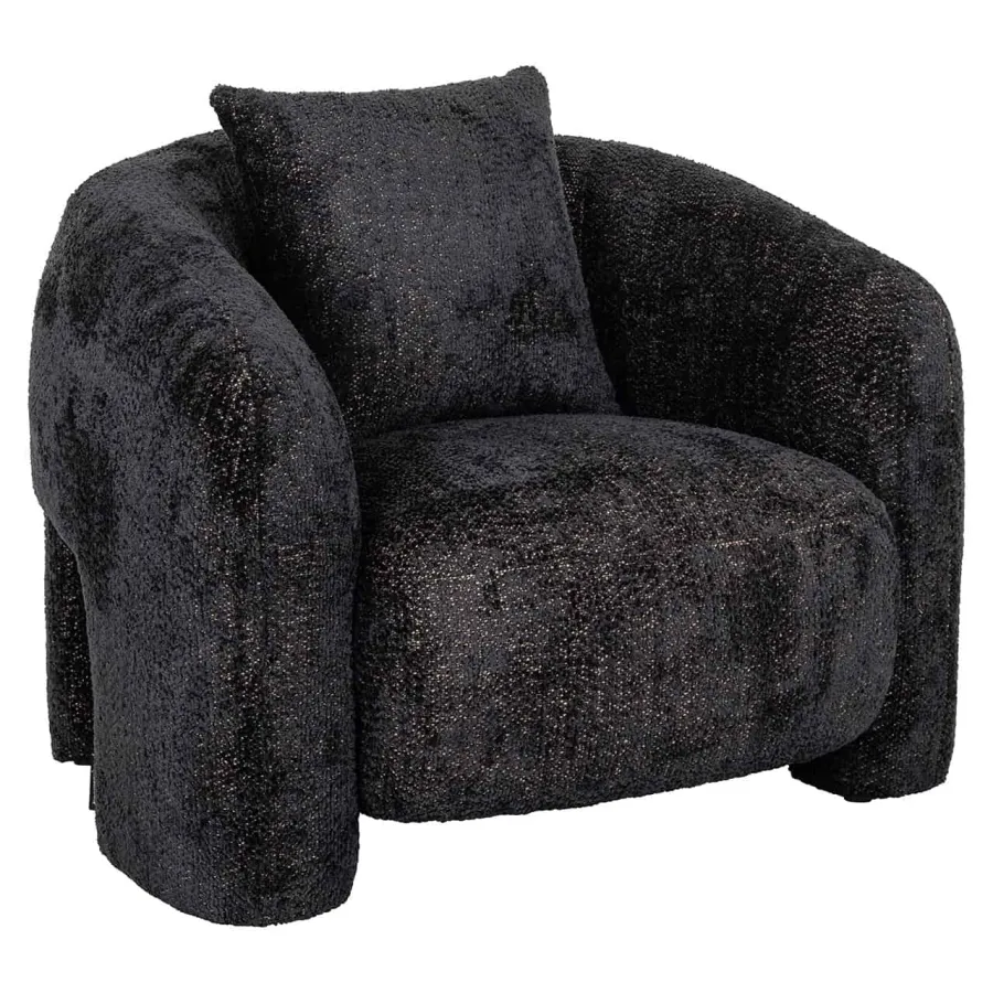 Fotel wypoczynkowy Milania piękny czarny (Be Lovely 17 Black) - Richmond
