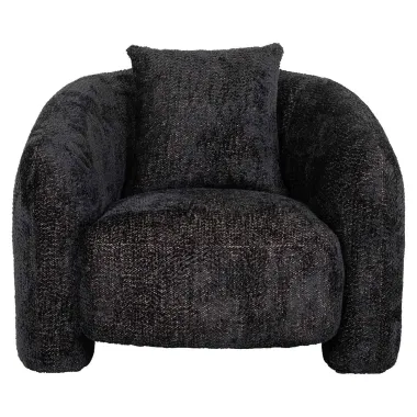 Fotel wypoczynkowy Milania piękny czarny (Be Lovely 17 Black) - Richmond