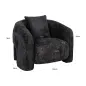 Fotel wypoczynkowy Milania piękny czarny (Be Lovely 17 Black) - Richmond
