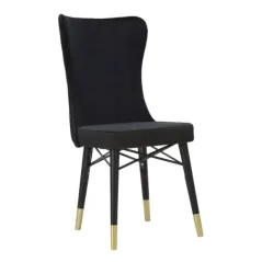 Krzesło MIMOZA czarne zestaw 2 szt 40 x 65 x 99cm / 142566000N