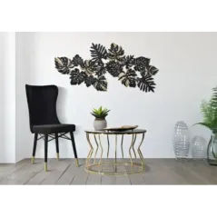 Krzesło MIMOZA czarne zestaw 2 szt 40 x 65 x 99cm / 142566000N