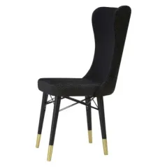 Krzesło MIMOZA czarne zestaw 2 szt 40 x 65 x 99cm / 142566000N