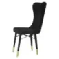 Krzesło MIMOZA czarne zestaw 2 szt 40 x 65 x 99cm / 142566000N