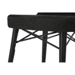 Krzesło MIMOZA czarne zestaw 2 szt 40 x 65 x 99cm / 142566000N
