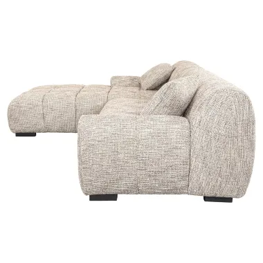 Sofa Hazel 3-osobowa + lewy szezlong modny nature (Be Trendy 01 Nature) - Richmond