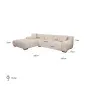 Sofa Hazel 3-osobowa + lewy szezlong modny nature (Be Trendy 01 Nature) - Richmond