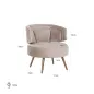 Fotel wypoczynkowy Hazel khaki aksamitny ognioodporny (FR-Quartz 903 Khaki) - Richmond