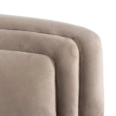 Fotel wypoczynkowy Hazel khaki aksamitny ognioodporny (FR-Quartz 903 Khaki) - Richmond