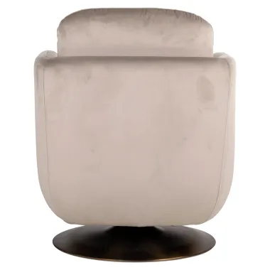 Obrotowy fotel Turner, khaki, welur, ognioodporny (FR-Quartz 903 Khaki) - Richmond