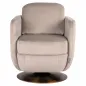 Obrotowy fotel Turner, khaki, welur, ognioodporny (FR-Quartz 903 Khaki) - Richmond