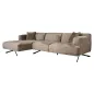 Sofa Donovan 3-osobowa + lewy szezlong (Bergen 104 szary beżowy szenil) - Richmond