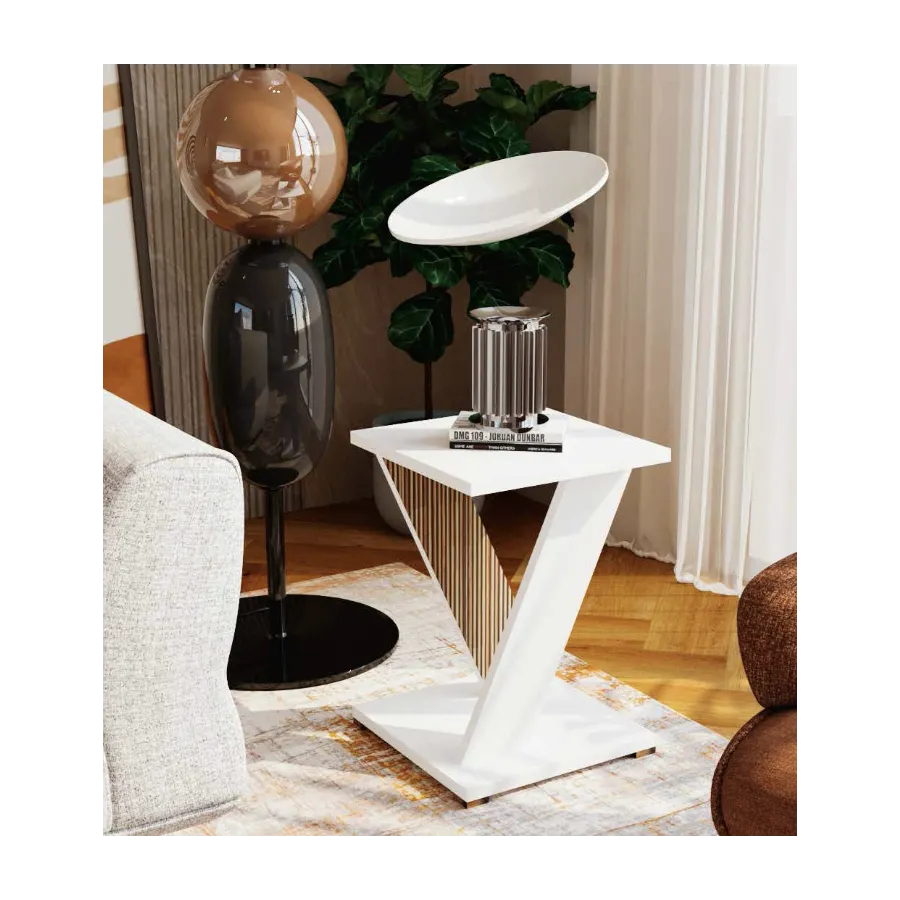 ETNA WHITE Włoski Stolik boczny 128 x 67 x 43cm ETNA WHITE Włoski Stolik boczny 128 x 67 x 43cm