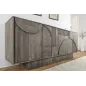 Invicta Komoda ART DECO 3D drewno mango dymione szare 170cm / 45480