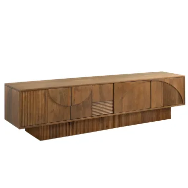 Invicta Szafka RTV ART DECO brązowe mango 200cm / 45479