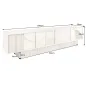 Invicta Szafka RTV ART DECO drewno dymione mango szare 200cm / 45481 Invicta Szafka RTV ART DECO drewno dymione mango szare 200cm / 45481