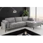 Invicta Sofa narożna MANHATTAN tkanina teksturowana szara 295 x 88 x 85cm / 44278