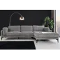 Invicta Sofa narożna MANHATTAN tkanina teksturowana szara 295 x 88 x 85cm / 44278