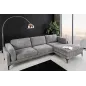 Invicta Sofa narożna MANHATTAN tkanina teksturowana szara 295 x 88 x 85cm / 44278
