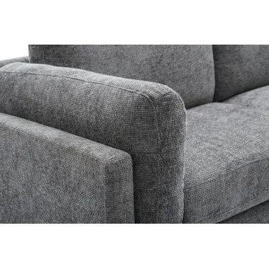 Invicta Sofa narożna MANHATTAN tkanina teksturowana szara 295 x 88 x 85cm / 44278