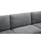 Invicta Sofa narożna MANHATTAN tkanina teksturowana szara 295 x 88 x 85cm / 44278
