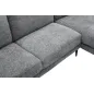 Invicta Sofa narożna MANHATTAN tkanina teksturowana szara 295 x 88 x 85cm / 44278