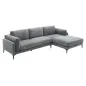 Invicta Sofa narożna MANHATTAN tkanina teksturowana szara 295 x 88 x 85cm / 44278