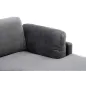 Invicta Sofa narożna MANHATTAN prawo stronny szary aksamit 295 x 88 x 85cm / 44277