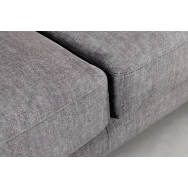 Invicta Sofa narożna MANHATTAN prawo stronny szary aksamit 295 x 88 x 85cm / 44277