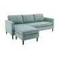 Invicta Sofa narożna STOCKHOLM aqua sztruks 220cm / 44151