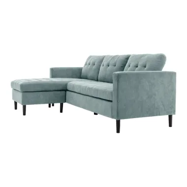 Invicta Sofa narożna STOCKHOLM aqua sztruks 220cm / 44151