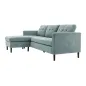 Invicta Sofa narożna STOCKHOLM aqua sztruks 220cm / 44151