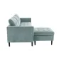 Invicta Sofa narożna STOCKHOLM aqua sztruks 220cm / 44151
