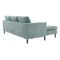 Invicta Sofa narożna STOCKHOLM aqua sztruks 220cm / 44151
