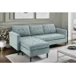 Invicta Sofa narożna STOCKHOLM aqua sztruks 220cm / 44151