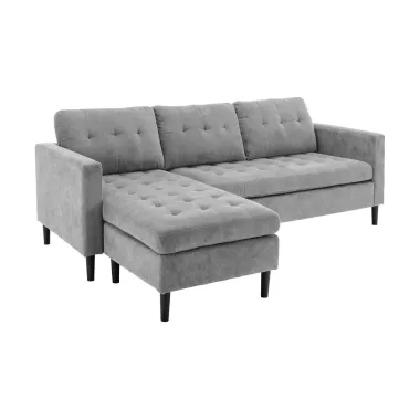 Invicta Sofa narożna STOCKHOLM szary sztruks 220cm / 44150