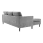 Invicta Sofa narożna STOCKHOLM szary sztruks 220cm / 44150