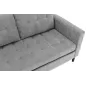 Invicta Sofa narożna STOCKHOLM szary sztruks 220cm / 44150