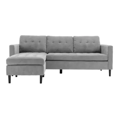 Invicta Sofa narożna STOCKHOLM szary sztruks 220cm / 44150