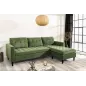 Invicta Sofa narożna STOCKHOLM zielony sztruks 220cm / 44152