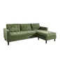 Invicta Sofa narożna STOCKHOLM zielony sztruks 220cm / 44152