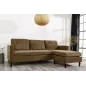 Invicta Sofa narożna STOCKHOLM brązowy sztruks 220cm / 44153 Invicta Sofa narożna STOCKHOLM brązowy sztruks 220cm / 44153