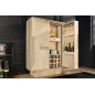 Invicta Komoda wysoka ART DECO białe mango 95 x 141 x 42cm / 44088