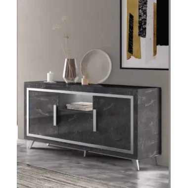 SILVER Włoska komoda 3 drzwiowa 160 x 45 x 85cm