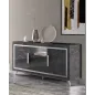 SILVER Włoska komoda 4 drzwiowa 207 x 45 x 76cm